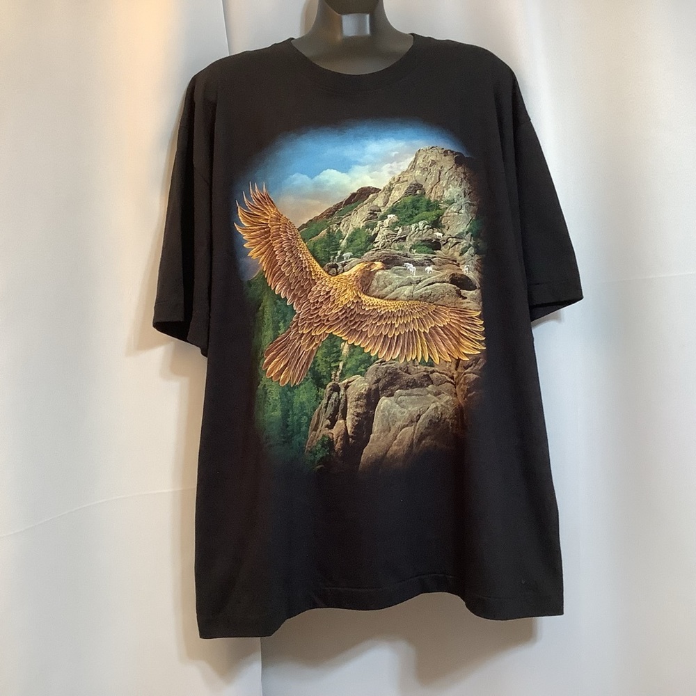 Rock Eagle T-Shirt Men’s Size 2XL Eagle Cotton Glow In The Dark